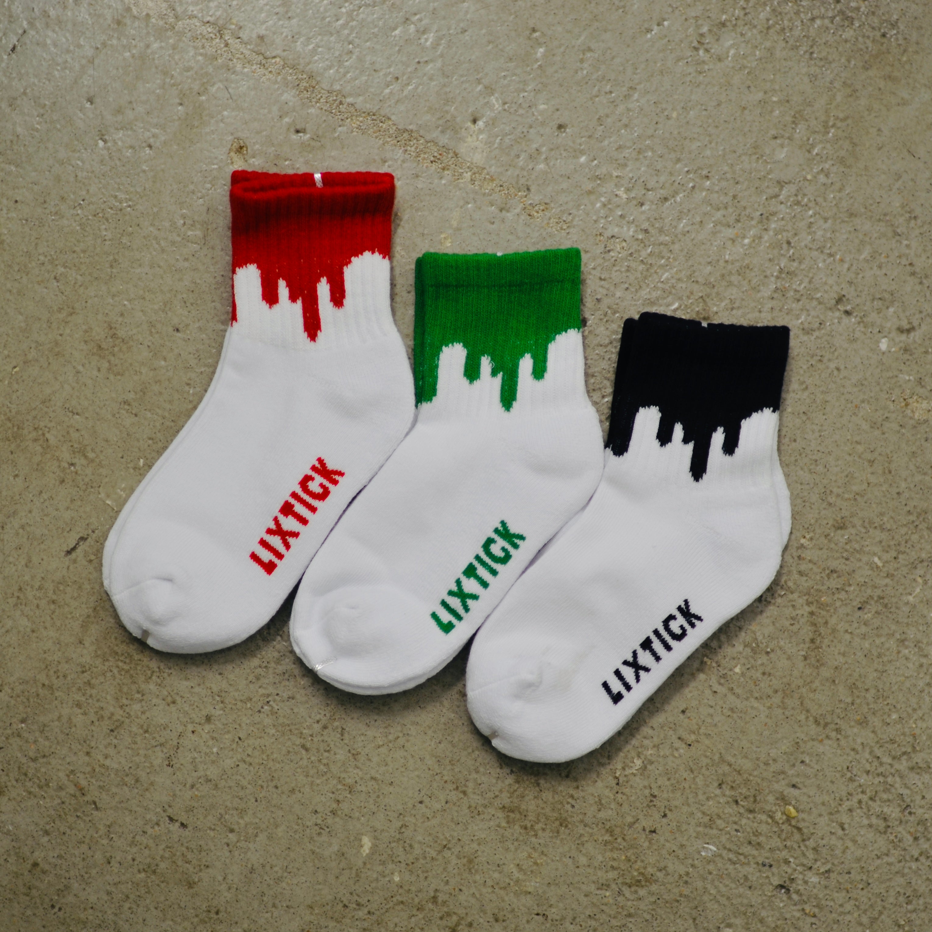 LIXTICK / DRIP SOCKS 3PACK (K.O.D.P ver.)ジュニア 【ゆうパケット