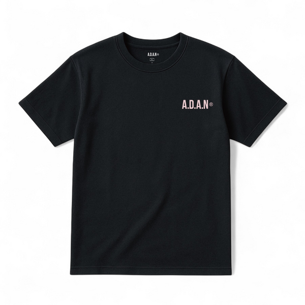 A.D.A.N® OFFICIAL LOGO TEE / BLACK × PINK