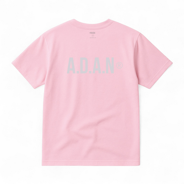 A.D.A.N® OFFICIAL LOGO TEE / PINK × GRAY