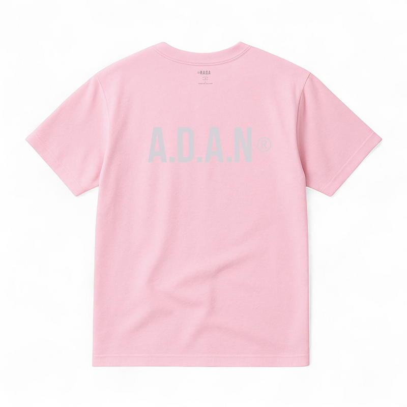 A.D.A.N® OFFICIAL LOGO TEE / PINK × GRAY