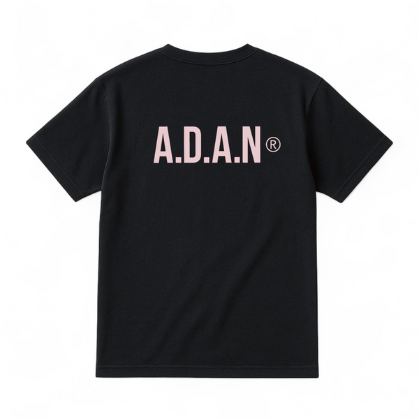 A.D.A.N® OFFICIAL LOGO TEE / BLACK × PINK