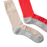 A.D.A.N / TRACK SOCKS / RED BEIGE