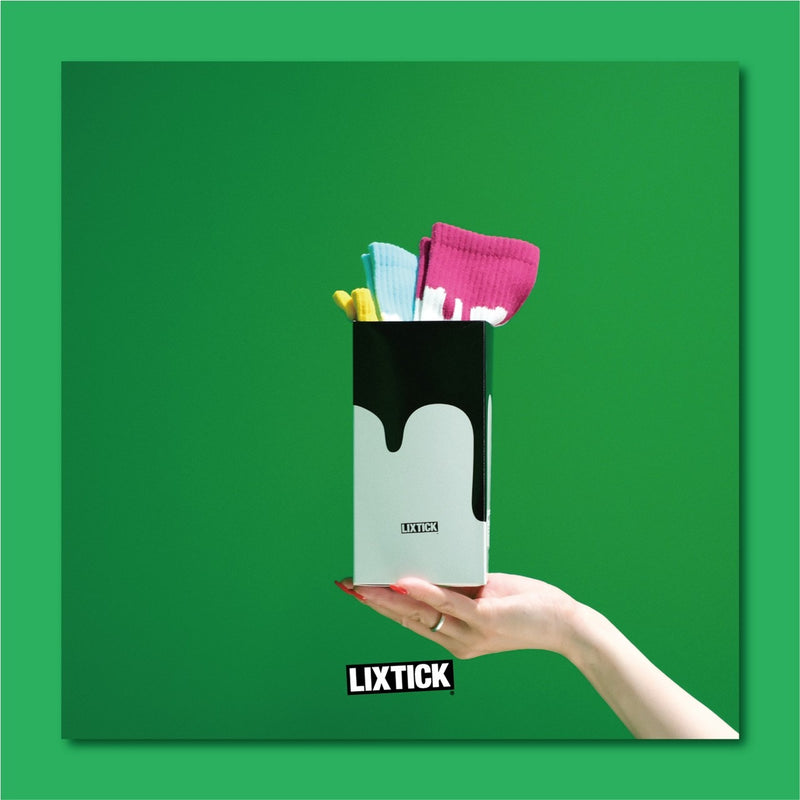 LIXTICK / DRIP SOCKS 3PACK / 4TH (T.BLUE,YELLOW,MAGENTA)