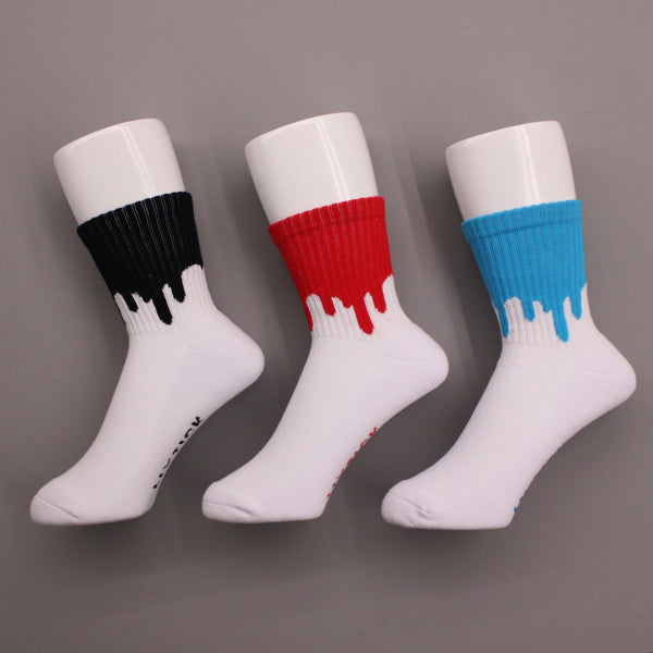 LIXTICK / DRIP SOCKS 3PACK / 2ND (BLUE,RED,BLACK)
