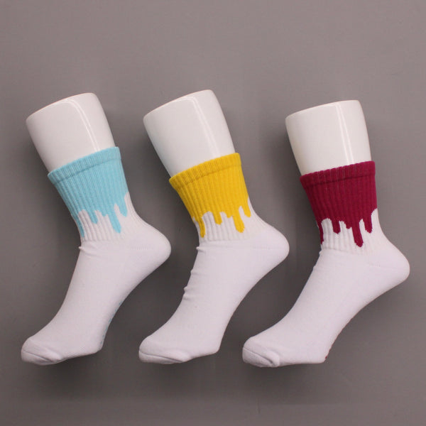 LIXTICK / DRIP SOCKS 3PACK / 4TH (T.BLUE,YELLOW,MAGENTA)