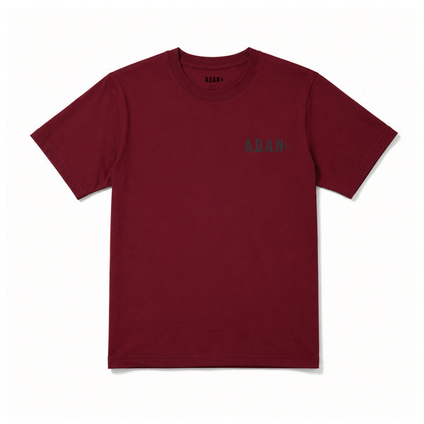 A.D.A.N® / OFFICIAL MERCHANDISE LOGO TEE-BURGUNDY – A.D.A.N SHOP