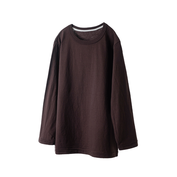 fit / CREW NECK L/S T-SHIRTS  / BROWN